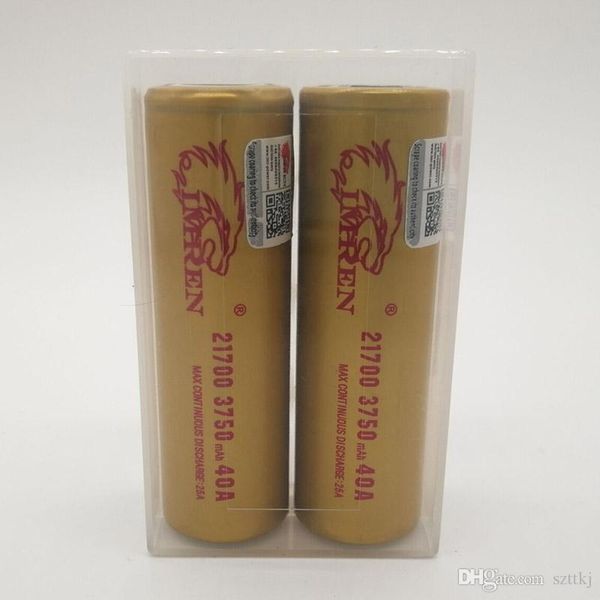 

100% the highest quality imr 21700 battery 3750mah 3.7v 40a 18650 batteries rechargable lithium battery fedex ups ing