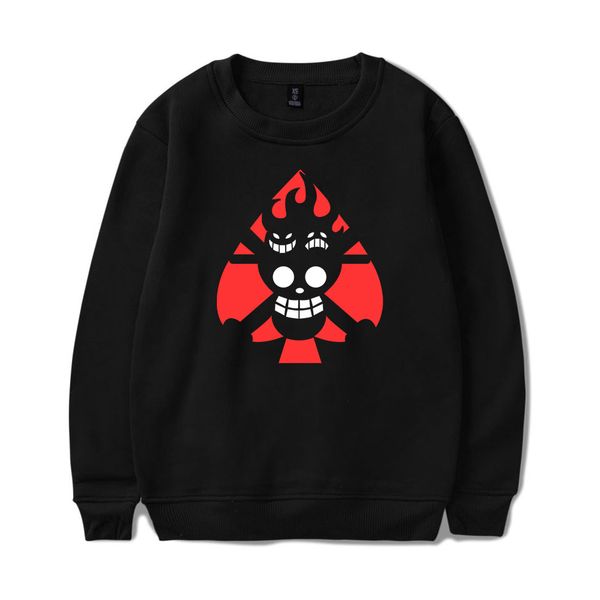 

japan shirt 2019 comic pirates hai ning around wang answer aid men and women paragraph printing round collar sweater t shirts, Black