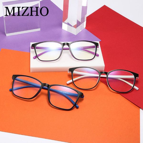 

mizho computer glasses anti radiation men rays radiation gamin eyewear plastic titanium 14g anti blue light glasses women, White;black