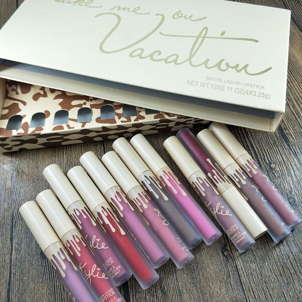 

in stock lip gloss makeup high-quality 12 fashion color=1set lipgloss matte waterproof lip gloss edition dhl ing