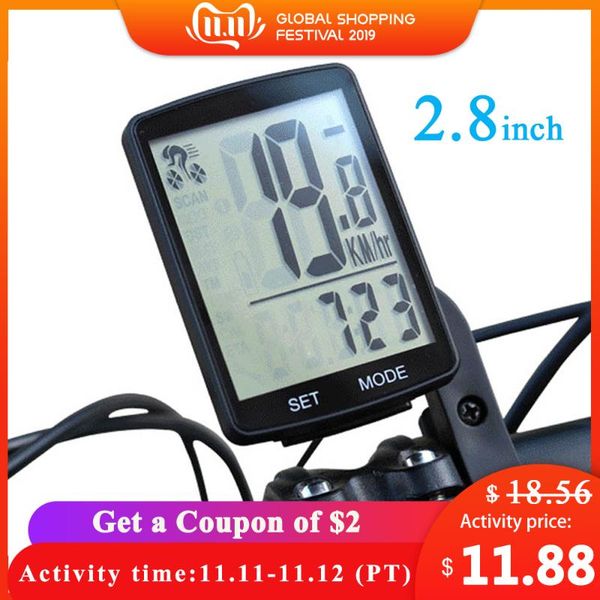 

waterproof lcd bike bicycle computer multifunctional wireless bike rainproof speedometer odometer 2.8inch cycling computer