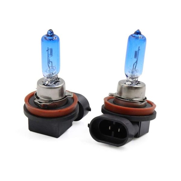 

uxcell 2 pcs dc 12v 100w h9 super white halogen lamp fog light headlight bulbs for car