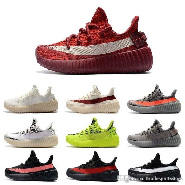 

2019 new 350 black red copper bred kid running hoe kanye we t boy girl yeezy yezzy yezzy yeezy neaker 26 35