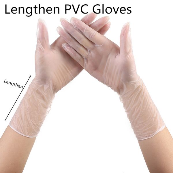 

удлинить пвх перчатки тонкие одноразовые пищевые прозрачные перчатки кейтеринг выпечки кухня эмульсия главная защитные варежки 100 шт. / кор