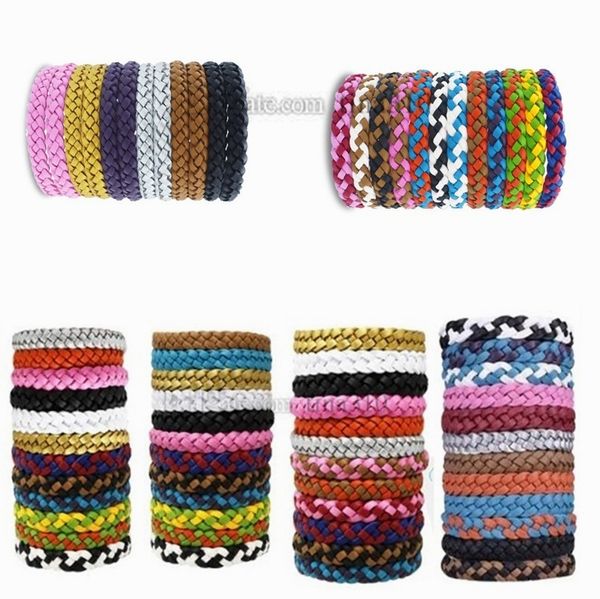 

creative leather mosquito repellent wristband band bracelets anti mosquito pure natural adults children wrist band pest control i539