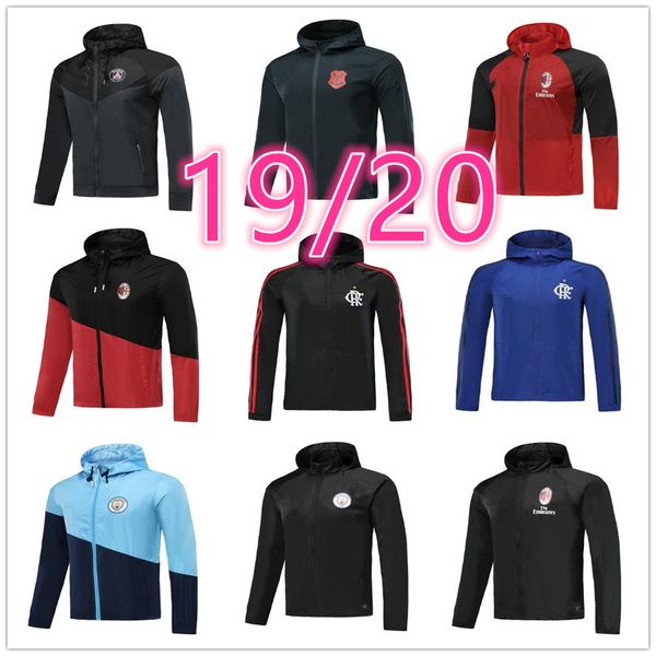 

PSG 19 20 windbreaker Hoodies Sports Hooded jackets Atletico 2019 2020 POGBA Messi GRIEZMANN soccer jacket Windbreaker