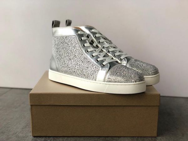 

designer shoes spikes red bottom sneakers mens shoes leather casual trainers shoes pik pik studded sneakers size 13 with box s02, Black