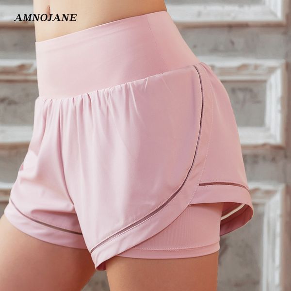 

running vital seamless jogging shorts women 2 in 1 gym leggings high waist sport shorts biker tights fitness workout yoga short, White;red