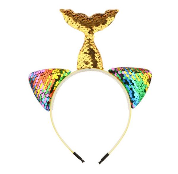 

girls mermaid tail hair hoop cartoon flowers headwear for birthday cosplay swim pool party ing, Slivery;white