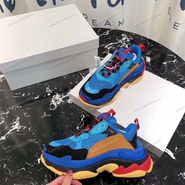 

2019 new triple s 2.0 plus mens womens brand fashion designe luxury trainers sneakers dad shoes womens zapatos chaussures t05, Black
