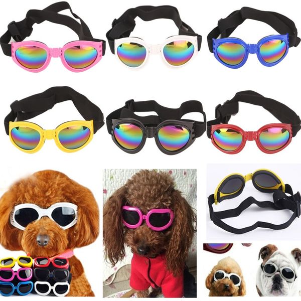 

5 colors dog glasses foldable sunglasses medium large dog glasses big pet waterproof eyewear protection goggles uv sunglasses dhl fa2121