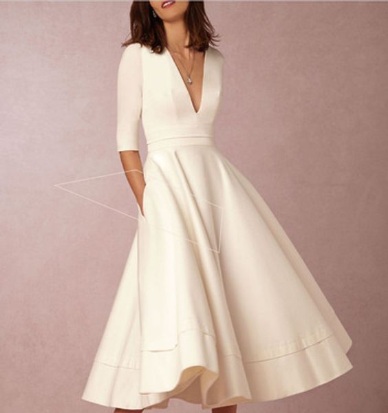 

женщины глубокий v шеи сексуальное платье осень и зима новые женские модные платья короткие дамы элегантное платье с половиной рукава, Black;gray