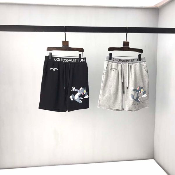 

2020 париж летом новая мышь алфавита шаблон женские брюки улица harajuku мужчин и женщин же мода пляж брюки шорты черный белый размер eu, Black