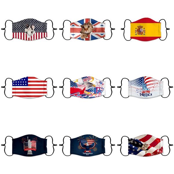 

designer face mask cotton masks washable elastic ear loop small daisies lattice reusable print dustproof foldable mask #7681