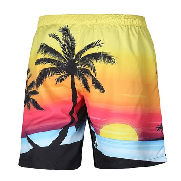 

shorts men new summer 2019 holiday beach pants print modis casual straight drawstring swimshorts men erkek deniz short xl5069, White;black