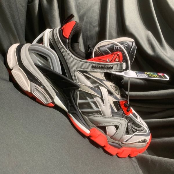 

fast delivery original fashion luxury platform men and women shoes wild vintage track3.0 breathable mesh casual sneakers 05, Black