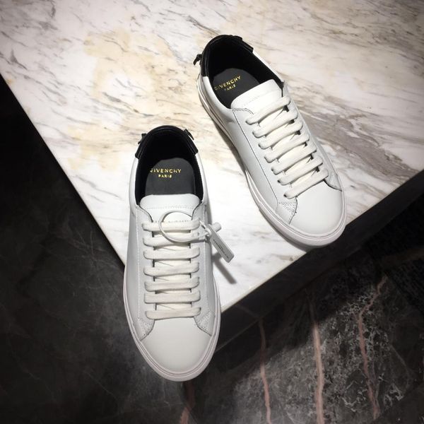 

Givenchy boxed luxury brand women men women men white genuine leather luxury running hoe neaker andal