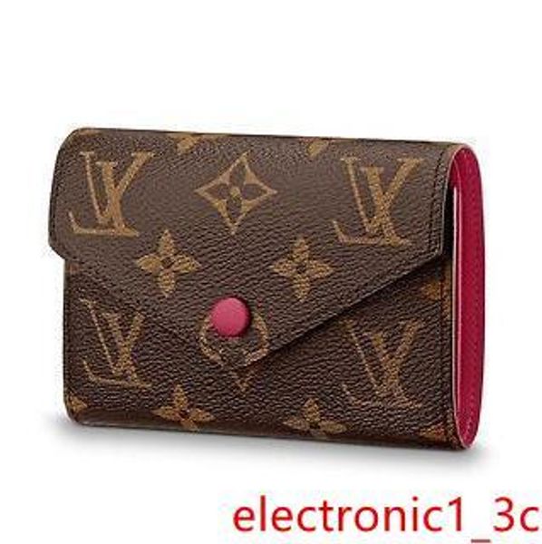 

m41938 victorine wallet old flower rose red real caviar lambskin chain flap bag long chain wallets key card holders purse clutches evening