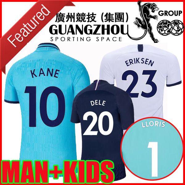 

men + kids 19 20 kane dele lucas son soccer jerseys home away third 2019 2020 lamela nkoudou eriksen ndombele goalkeeper football shirt, Black;yellow