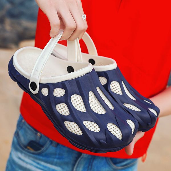 

original garden flip flops quick drying water shoes men sport summer beach aqua slipper outdoor sandals block jefferson shoes, White;red