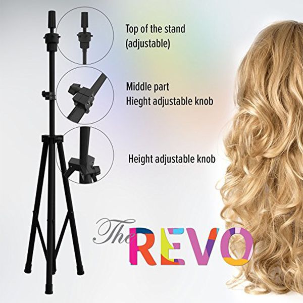 

new wig with carry bag for cosmetology adjustable aluminum mannequin head tripod stand