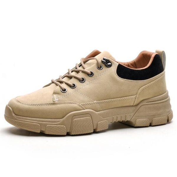 

2019 autumn new men's shoes low to help british wind casual thick men's shoes round head mens loafers sneakers mens, Black