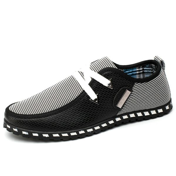 

men casual shoes light breathable spring autumn fashion shoes for man large 2019 seller breathable leisure sneakers for men, Black