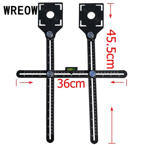 

adjustable aluminum alloy drill hole locator position ruler universal tile marble glass ceramic floor drilling holes power tool