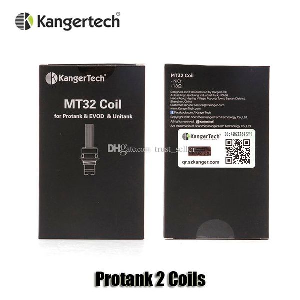

Authentic Kanger MT32 coils 1.5/1.8/2.2/2.5ohm atomizer core for Mini Protank 2 EVOD Unitank Atomizer