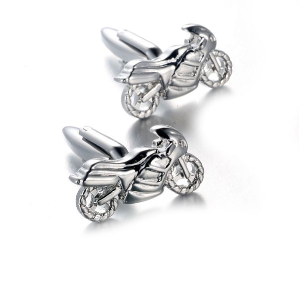 

mens fancy shirt cufflinks motorcycle shape cuff links wedding gift silver