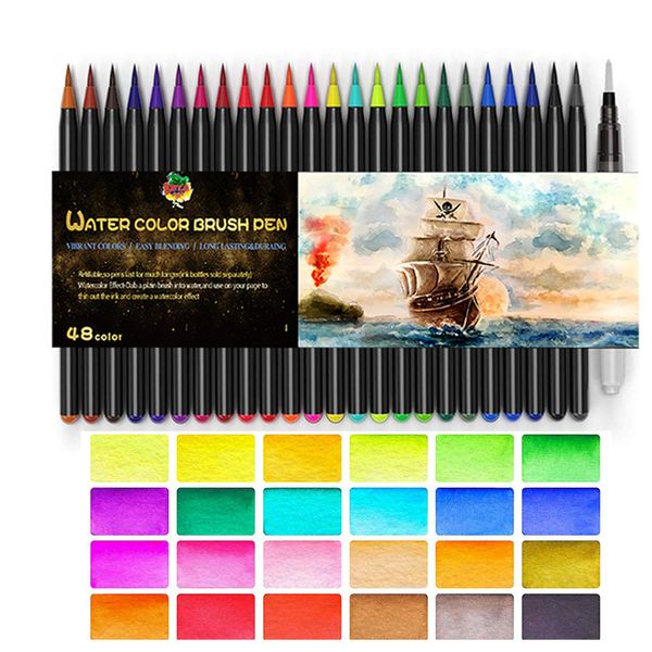 

art markers based ink lettering water color brush pen