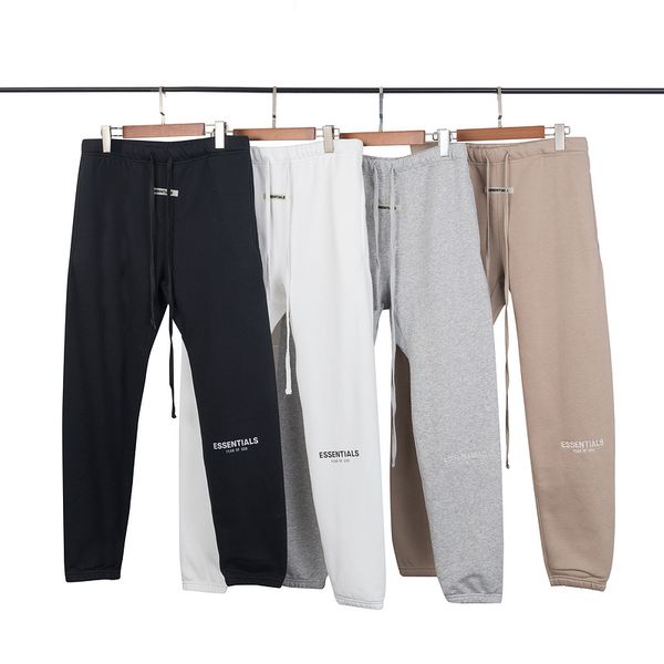 

essentials fear of god улица туман первой необходимости reflective / вышитые маркировочного sweatpants est hip hop relaxed light руно jogger, Black