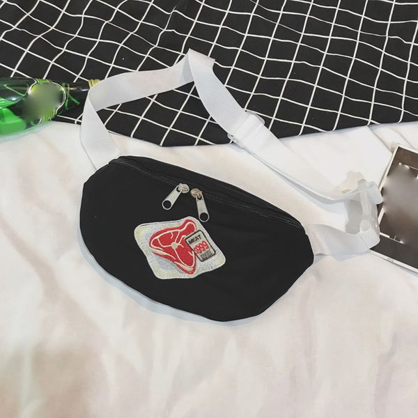 

women fanny pack waist bag small canvas outdoor sports pocket money belt chest bag fashion girl small sac banane femme 2019