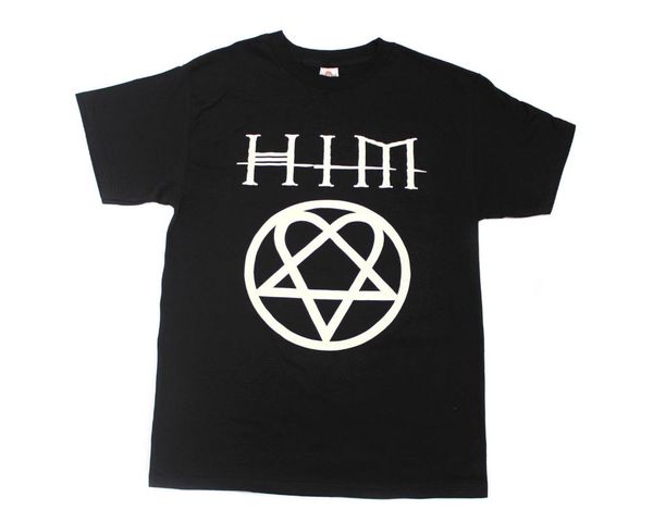 

him punk rock band graphic t-shirts cotton casual men t shirts men o-neck shirts, White;black