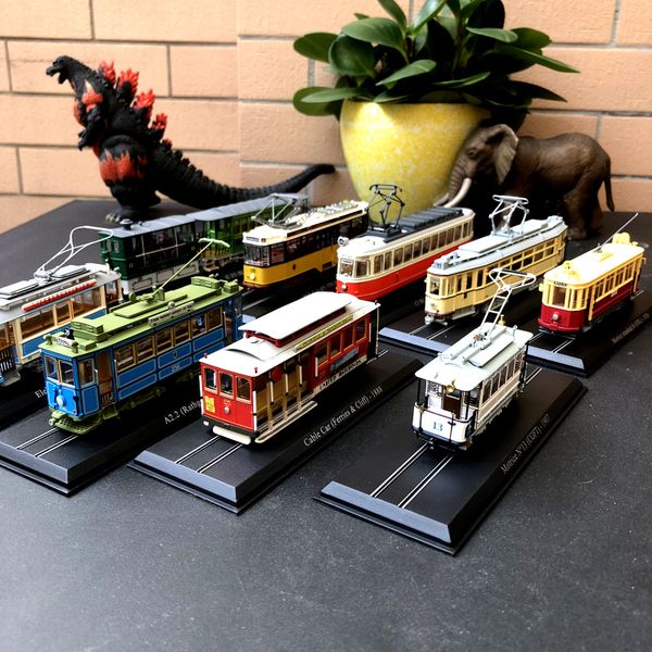 

atlas 1:87 scale vintage train tram cars model ho bus model collections diecast tram gift