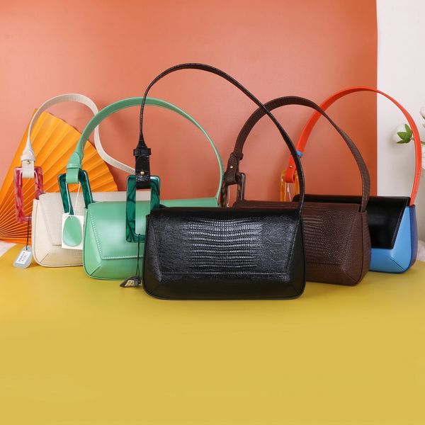 

7827# classical retro leather lizard medieval niche underarm bag ladies irregular factory wholesale 2020 new shoulder bag