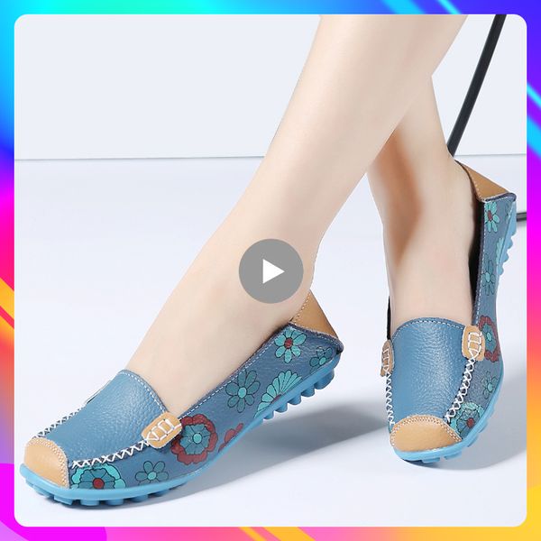 

flat shoes women loafers genuine leather slip on shoes for women casual ballet flats fashion comfortable ladies shoe female 3591, Black
