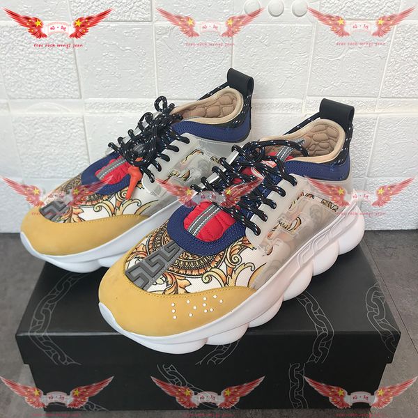 

2019 new arrival all color chain reaction neaker luxury de igner neaker fa hion di trict hoe ize 35 46 hipping, Black