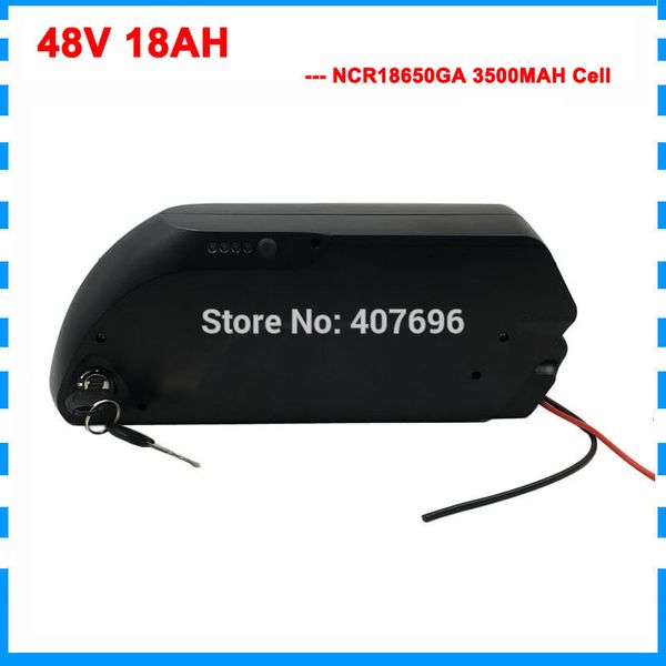 Kostenlose kundenspezifische Gebühr für Elektrofahrradbatterie 48V 18AH Li-Ionen-Batterie mit NCR GA 3500MAH 18650 Zellen für Bafang 48V 1000W E-Bike-Motor