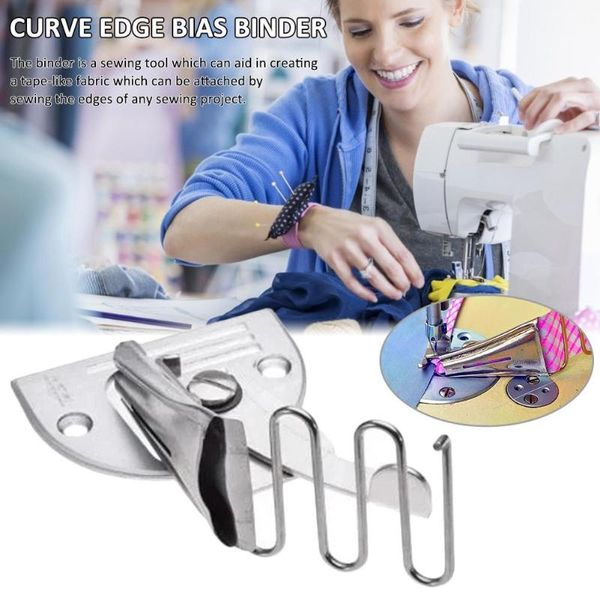 

sewing notions & tools type curve edge bias binder right angle double fold practical machine accessory 0.39 * 0.31 0.08in, Black