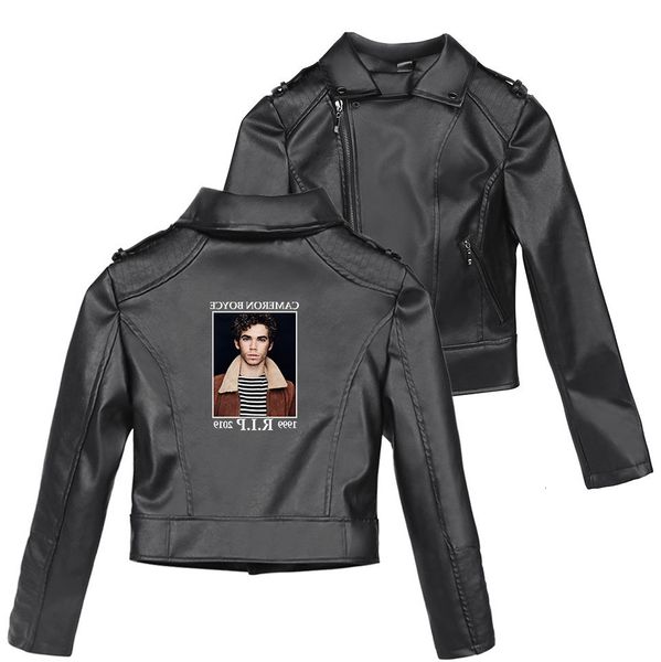 

boais джеймс камерон бойс печати trend женщина одежда из кожи сыпучие coat, Black;red