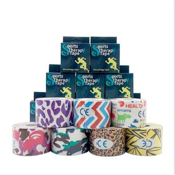 

5cm*5m 10 color sport elastic bandage kinesiology tape ankle knee arthrosis muscle protector therapy tapy for gym fitness training