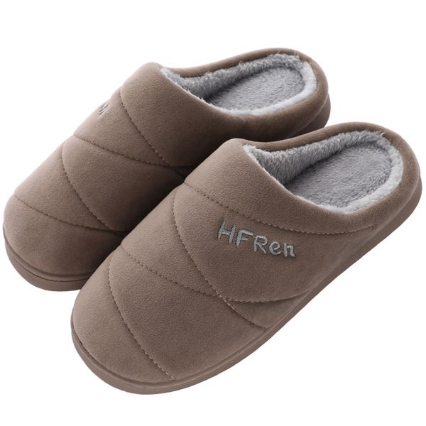

fluffy flock warm winter men's couples solid colors indoor man non-slip floor home slippers soft bedroom shoe chaussure homme, Black