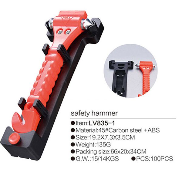 

new car safety escape glass window breaker emergency hammer seat belt cutter car accessories sf66