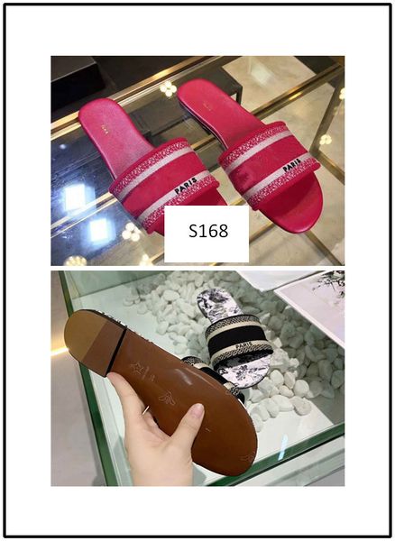 

high-quality new dazzle flowers women sandals designer flat slippers embroidery slipper floral brocade slipper flip flops striped 8, Black