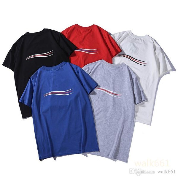 

новый 19ss роскошные мужские дизайнерские футболки высокое качество мужчины женщины пары повседневная с коротким рукавом мужские круглый выр, White;black