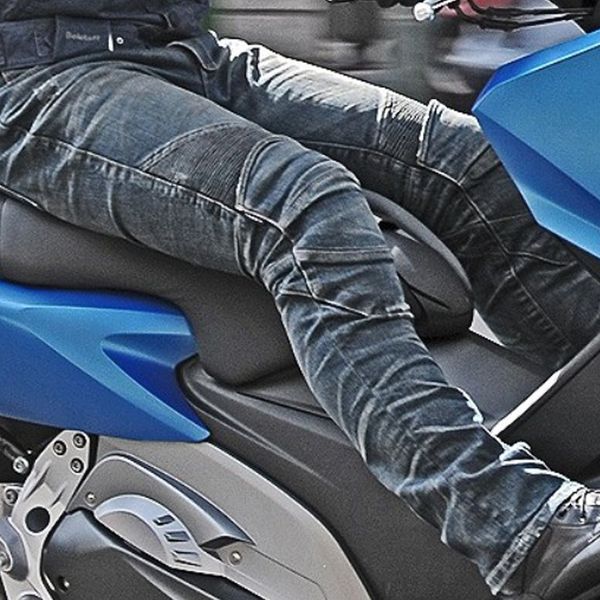 

motorcycle jeans drop resistance slim denim cycling racing pants motocross off-road hockey pants with protector motorbike, Black;blue