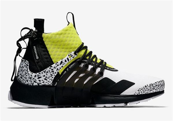 

wholesale 2020 acronym x presto mid racer pink men women running shoes ah7832 -600 grey yellow outdoor sports sneakers size 5 -11, Black