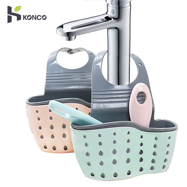 

konco portable hanging sink sponge drainer cleaner bag kitchen organizer holder sink soap holders racks storage basket