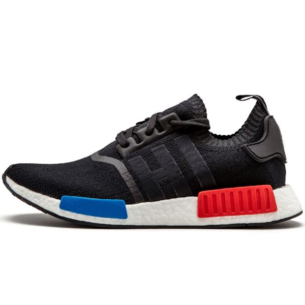 

bred nmd runner r1 primeknit thunder mens running shoes for men women japan black atmos oreo military green red marble sports sneakers 36-45